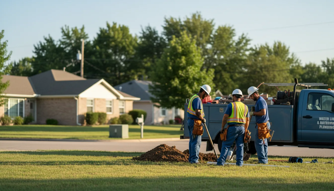 Residential water line and bathroom plumbing service in Alexandria, IN